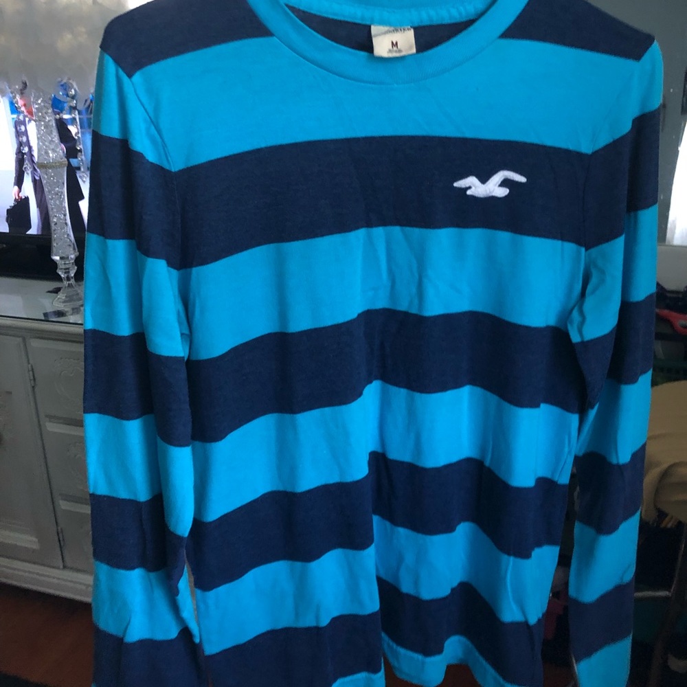 Blue stripped Hollister shirt